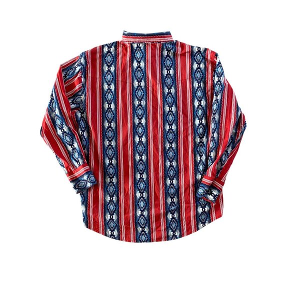RARE Vintage Wrangler Western Shirts Print Pearl Snap Long Sleeve - Picture 3 of 3